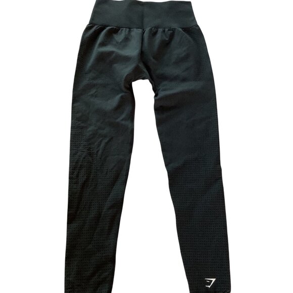 NWOT Gymshark Black Seamless High-Waisted Leggings M - Stretchy & Breathable Act - Picture 2 of 9